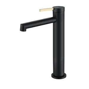 Wholesale No Dripping Custom Faucet Black Basin Mixer Faucets Low Price Bathroom Faucets