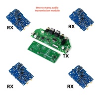 Module de transmission audio 2.4G+BT un-à-plusieurs, solution PCBA OEM ODM pour système d'écoute collectif pour Églises, salles de classe, guides touristiques