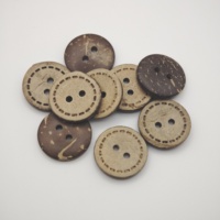 Boutons en coquille de noix de coco naturelle, ronds, gravés au laser, 2 et 4 trous, boutons à coudre, accessoires écologiques pour vêtements, décoration de vêtements