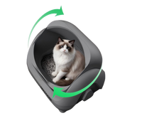 Bac à litière automatique intelligent pour chat avec élimination des odeurs, grande capacité, design écologique, espace intérieur et grand bac à déchets