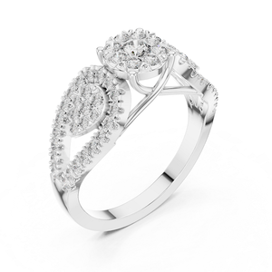 Bague en argent avec diamant, élégante et brillante, bijoux pour femmes, parfaite pour les mariages, les fiançailles, les fêtes et comme cadeau - Product Image 2