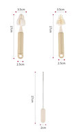 Éponge durable multifonctionnelle pour le nettoyage des biberons, ensemble de brosses à tétines à poignée droite, conception insérable par carte, éponge à main