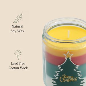 LANJO Christmas <b>Candle</b> Natural Soy Wax 7oz Scented <b>Candle</b> Glass Jar <b>Candle</b> <b>Gift</b> <b>Set</b> for Christmas Wholesale - Product Image 3