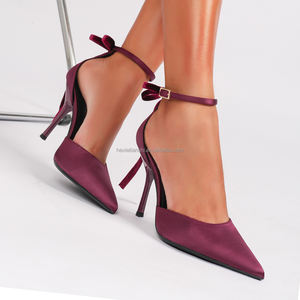 1211C-5 Escarpins élégants pour femmes, talons fins, hauteur du <span class=keywords><strong>talon</strong></span> 9,5 cm, bout fermé, nouveau design tendance pour l'hiver et l'automne - Product Image 5