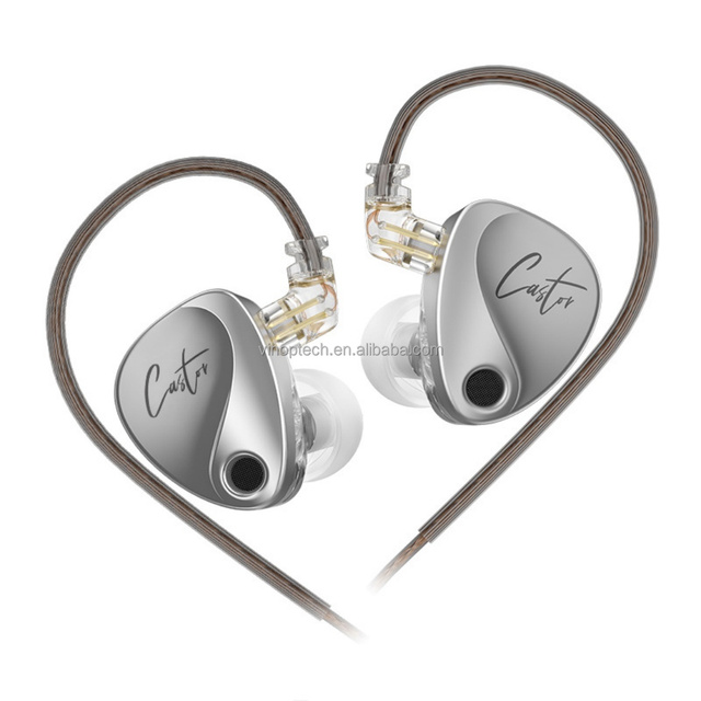 2026 KZ Castor Series Castor Castor Pro Dual Dynamic 2DD Technology Earphone Silver Black Tunable Switch in Ear Monitor Earbuds