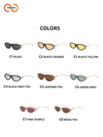 Nouvel Arrivage Twooo T1473 – Lunettes de Soleil Rétro Œil de Chat avec Nœud Original, Monture Fine Tendance Haut de Gamme, Vente en Gros Usine