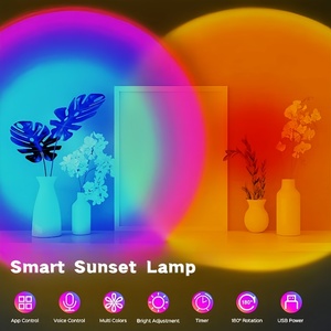 LED Smart APP RGB Color Phone App Control Sunset Lamp Rainbow Projector Light Background Wall Night Light - Product Image 2