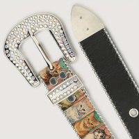 Ceinture en cuir PU personnalisée pour robes BB Simon, style western tendance avec strass, marque de créateur Y2K, vente en gros