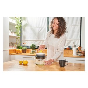 Exprimidor de cítricos eléctrico de 30W con presión manual, capacidad de 1000 ml con marcas de medición para hacer jugo fresco - Product Image 3