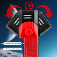 Lampe de poche portable 600LM Tête rotative à 180 ° Crochet magnétique puissant Interrupteurs doubles-Lumière LED étanche pour ateliers multi-scènes