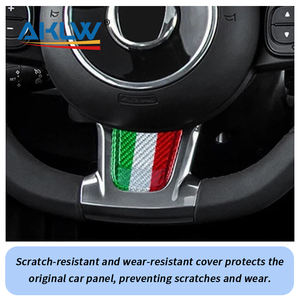Kit de accesorios interiores de fibra de carbono, pegatina decorativa para barbilla del volante para <span class=keywords><strong>Fiat</strong></span> <span class=keywords><strong>2022</strong></span> 595 - Product Image 2