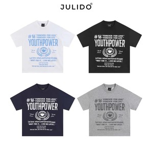 T-shirt basique pour homme Youthpower, 100% coton, 220g, écologique, respirant, coupe ample, streetwear pour les marques de mode - Product Image 4