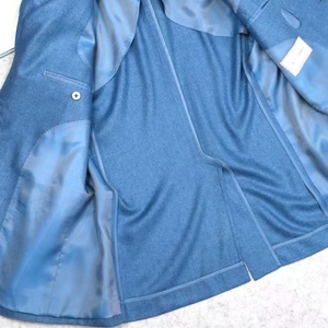 Blazer <span class=keywords><strong>bleu</strong></span> en laine et lin respirant pour homme, veste italienne à simple boutonnage, manteau de costume de luxe décontracté pour affaires, <span class=keywords><strong>mariage</strong></span>, bureau, soirée - Product Image 6