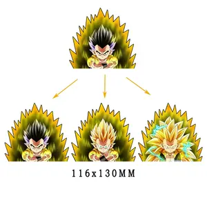 XM Goku goku-ed hareket çıkartmalar yakışıklı Manga karakter 3d merceksi Sticker Anime