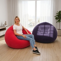 Canapé Gonflable Pliable Portable Imperméable Floqué pour Camping, Plage, Intérieur et Extérieur - Vente en Gros Usine