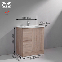 OVS CE-Armoire flottante pour hôtel, meubles en bois massif, sans miroir, étanche à l'eau