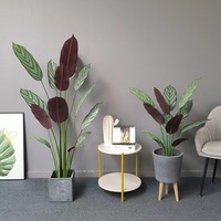 Plantes artificielles réalistes à feuillage dense vert pour la détente au bureau, décoration artificielle