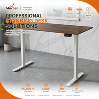 Cadre de bureau électrique ergonomique à moteur unique pour position assise-debout, style moderne, intelligent et réglable, avec étagère de bureau relevable