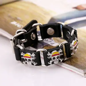 Gelang Anime Luffy Zoro gelang kulit Skeleton