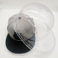 Boîtes de rangement et étuis pour casquettes en PVC transparent, supports et attaches pour chapeaux à visière plate ou incurvée, vente en gros directe usine
