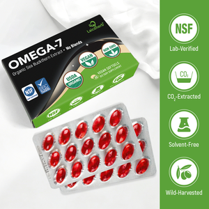 Gélules d'huile d'argousier biologique Laicuherb, complément alimentaire végétalien pour adultes, riche en oméga 7 et 9 pour un soutien équilibré des acides gras - Product Image 5