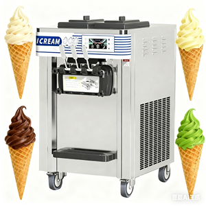 Máquina para hacer helados <span class=keywords><strong>3</strong></span> sabores automática 22-30L/H Máquina comercial para hacer helados de servicio suave para precio comercial - Product Image 2