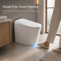 Toilette portable intelligente avec bidet électrique, chasse d'eau automatique, siège chauffant et télécommande