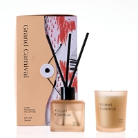 Coffret Cadeau M&Sense : Bougie Parfumée Artisanale de Luxe en Pot de Verre et Mini Diffuseur à Bâtonnets