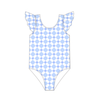 Maillot de bain une pièce personnalisé à motifs floraux pour filles, enfants, écologique, antibactérien, vêtements de plage