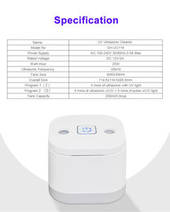 Mini Nettoyeur à Ultrasons pour Usage Domestique, Réservoir en Acier Inoxydable 304, <span class=keywords><strong>Appareil</strong></span> de <span class=keywords><strong>Nettoyage</strong></span> pour <span class=keywords><strong>Lunettes</strong></span>, Bagues, Colliers, Prothèses Dentaires et Retainers - Product Image 6
