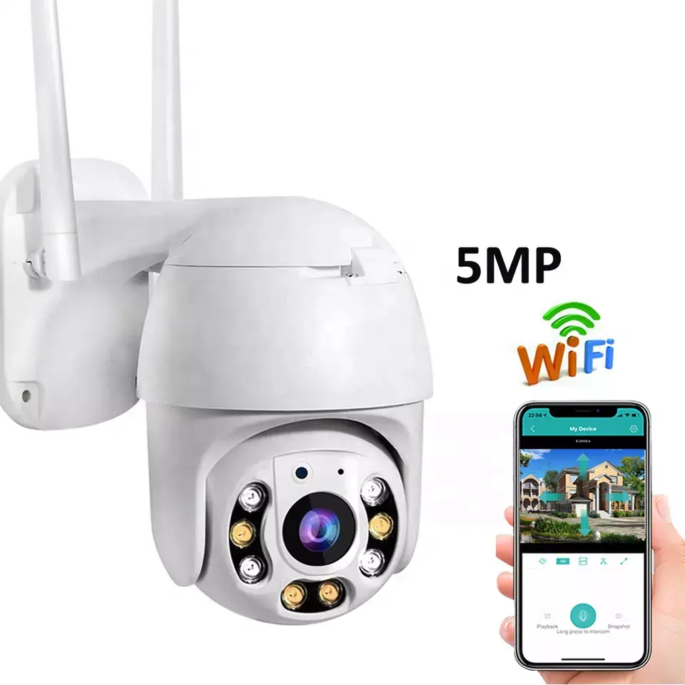 Hot 2MP 5MP 8mp telecamera esterna wifi Smart SD card PTZ IP Auto tracking Audio bidirezionale 4K telecamera di rete di sorveglianza Wireless