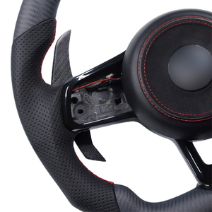 <span class=keywords><strong>Volante</strong></span> de Fibra de Carbono Mate Personalizado para Volkswagen Golf 7 DSG <span class=keywords><strong>MK7</strong></span> <span class=keywords><strong>GTI</strong></span> con Palancas de Cambio, Cubierta Decorativa y Pantalla LED - Product Image 5