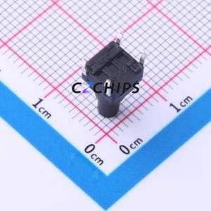 TC-FS66D-C-P Tactile Switch Through hole Component (THT)-4P,6x6mm Switch Single Pole Single Throw Round Button 2.6N Through Hole - Product Image 2