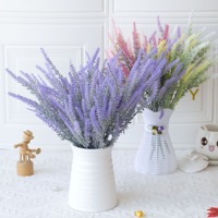 Harga Grosir Bunga Plastik Lavender Tahan Lama dengan Sentuhan Alami untuk Dekorasi Pernikahan Hotel Hari Valentine Paskah Natal