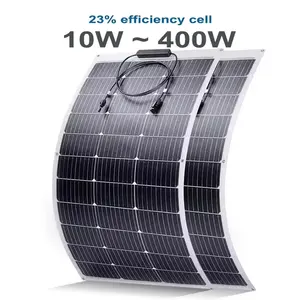 ETFE 100W 200W 300W 400W 18v柔性单光伏板太阳能高效面板房车船离网太阳能