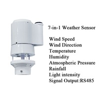 Station météo YGC-CSM 7-en-1 pour la surveillance de l'environnement météorologique, capteur de vitesse et de direction du vent, température, humidité, pression atmosphérique