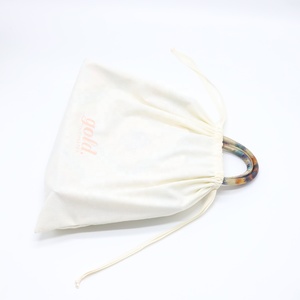 Promotional Custom Cotton Linen Drawstring Shopping Bag Reusable Muslin Cotton Gift Promotion Bg - Product Image 5