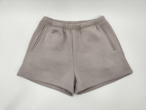 Pantalones cortos de <span class=keywords><strong>mujer</strong></span> con logotipo personalizado, forro polar de algodón, grosor suave con bolsillos, ropa de salón, pantalones cortos de <span class=keywords><strong>mujer</strong></span> <span class=keywords><strong>Cargo</strong></span> - Product Image 5