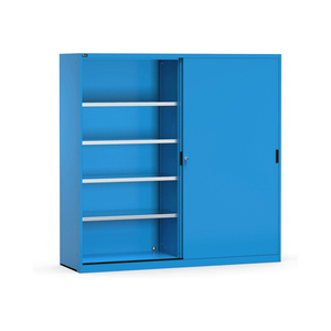 Armoire d'atelier Fami Perfom 2040x600x2000mm avec portes coulissantes et 8 étagères à fentes - Product Image 3