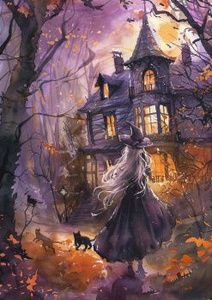 CHENISTORY <span class=keywords><strong>Casa</strong></span> di Halloween pittura Diy da numeri per adulti <span class=keywords><strong>su</strong></span> tela moderna arte della <span class=keywords><strong>parete</strong></span> numeri di immagine - Product Image 2