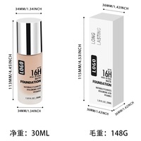 Nouveau fond de teint liquide mat coloré longue tenue 16 heures pour le visage et le corps, marque privée, couvrance totale, fond de teint coloré