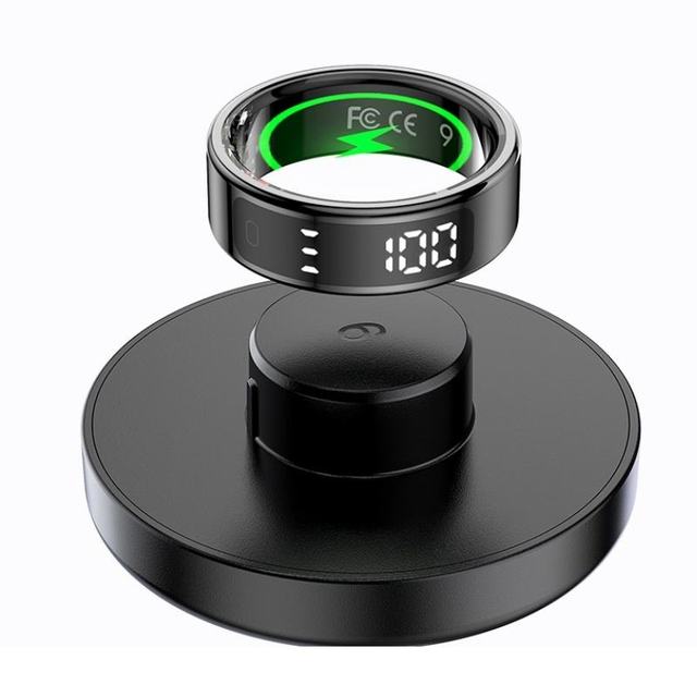 Hot Selling Wireless Charging R11 Smart Ring with Display 5ATM Waterproof Health Tracker Smart Ring for Men and Women