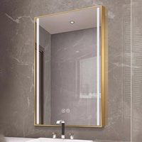Prix d'usine Meilleur miroir rond de salon avec éclairage LED, support de sol ou de bureau, fond en acrylique, pour salle de bain et fixation murale, Fabricant