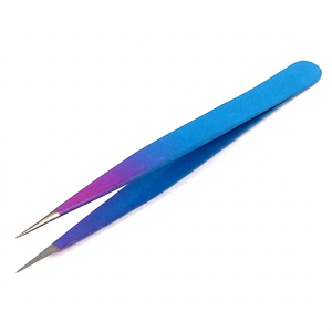 Stainless Steel Point Tweezer, Sky Blue & Pink Odontomed - Product Image 1