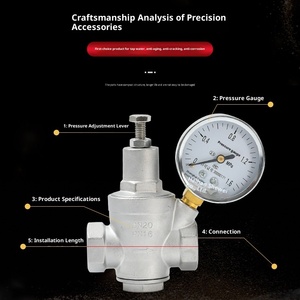 Vanne de réduction de pression réglable en acier inoxydable 304 pour la conservation de l'eau, les médias aqueux et aériens, température normale, 4/6 points 1 - Product Image 4