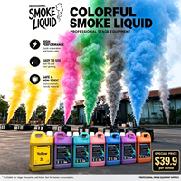 Huile spécifique pour machine à fumée de scène à effets spéciaux, liquide de fumée colorée 2L pour photos de mariage, rose, jaune, bleu, vert, blanc