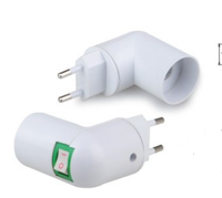 Adaptateur de douille de lampe blanc certifié CE, style vis, garantie 2 ans, conversion de douille d'ampoule PP-E14, aluminium + plastique, AC 220V, intérieur