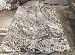 Losa de granito grande gris claro Diseño de patrón de onda moderno Piedra natural para pulir y pulir con chorro de arena - Product Image 6