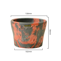 Décoration de la maison bureau intérieur auto-arrosage petit Pot de jardinière rond en plastique pour plante d'intérieur