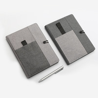 Carnet de notes quotidien A6 personnalisé couverture en tissu avec fonctions de planification imprimées Journal de style bureau avec logo personnalisé